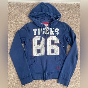 Y2K urban heritage tigers zip up hoodie grunge